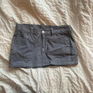 brandy melville gingham dark navy and white